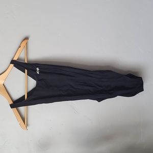 Size 32 Dolfin Black Nylon Competition Swim Suit Size 6/32